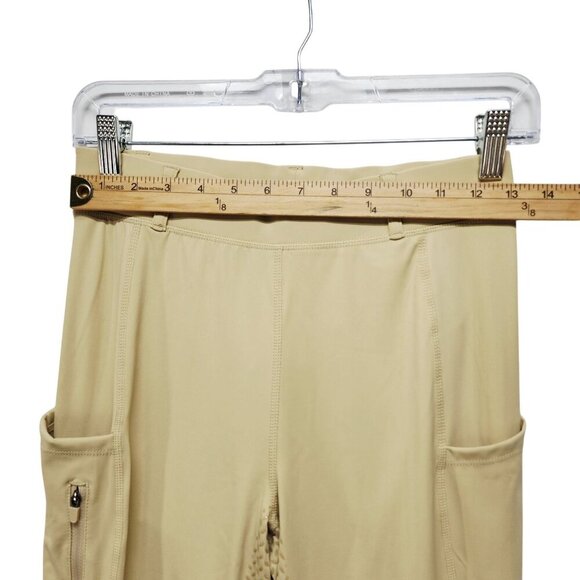 Santiny Womens Beige Riding Pants leggings Size S With Pockets & Stretch - Picture 9 of 12